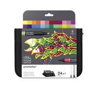 Winsor & Newton ProMarker Pack rotuladores de diseño para estudiantes, multicolor, Diseñador escolar, Set de 24