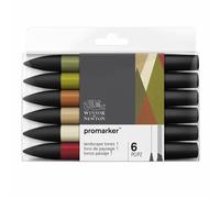 Winsor & Newton - Set de Rotuladores ProMarker, 6 Unidades, Tonos Paisaje 1
