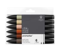 Winsor & Newton ProMarker Set 6 Count Earth Tones