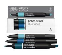 Winsor & Newton Promarker, Set de 3 - Tonos Azules