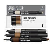Winsor & Newton Promarker, Set de 3 - Tonos Marrones