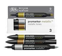 Winsor & Newton Promarker, Set de 3 - Tonos Metálicos