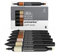 Winsor & Newton Promarker, Tonos tierra, Set de 6 (el paquete puede variar)