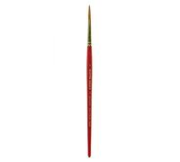 Winsor & Newton Sceptre Gold II Pincel Redondo con Mango Corto, Rojo, Nr. 6 - 3,6 mm