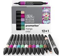 Winsor & Newton - Set de Rotuladores ProMarker, 12 + 1 Unidades, Manga Chibi