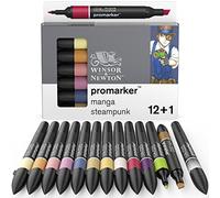 Winsor & Newton – Set de rotuladores ProMarker 12+1 unidades Manga Steampunk