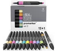 Winsor Newton ProMarker Marcador Twin Tip Alcohol Gráfico 12+1 Set #2