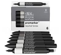 Winsor & Newton – Set de rotuladores ProMarker, 6 unidades, tonos neutros