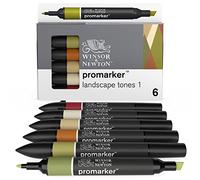 Winsor & Newton - Set de Rotuladores ProMarker, 6 Unidades, Tonos Paisaje 1