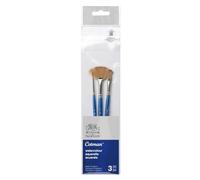 Winsor & Newton Set Pinceles Acuarela, Surtidos | Sintético, mango corto, virola de latón niquelado, fácil limpieza, mezcla de fibras gruesas y finas