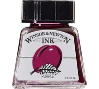 Winsor & Newton Tinta de dibujo de 14 ml, color morado (542), de secado rápido, transparente, resistente al agua e intermezclables, ideal para pincel, bolígrafo de inmersión o pincel de aire, más