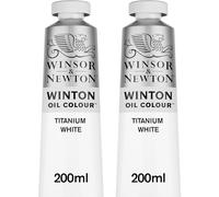 Winsor & Newton Twin Pack, Pintura al óleo, Color Blanco Titanio, 200 ml (Paquete de 2), 400