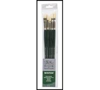 Winsor & Newton Winton Pincel óleo y acrílico, Madera, Verde, SET DE 5
