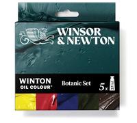 Winsor & Newton Winton - Set de tubos de pinturas al óleo, Colores Botánicos, 5x37ml