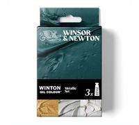 Winsor & Newton Winton - Set de tubos de pinturas al óleo, Colores Metálicos, 3x37ml
