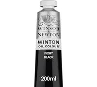 Winsor & Newton Winton - Tubo de Pintura al Óleo, 200 ML, Negro (Negro De Marfil)