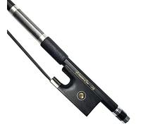 WinsterBow Arco de violín de fibra de carbono 1/4 tamaño Violín arco sin blanquear negro caballo pelo arte No.VBN108