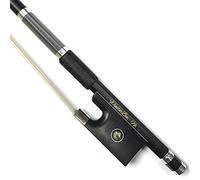 WinsterBow Arco de violín de fibra de carbono 1/8 sin blanquear negro caballo arte No.VBN108 (1/8)