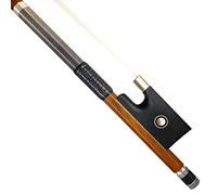WinsterBow Arco de violín de madera IPE sin blanquear con pelo de caballo blanco no VN210 (arco para violín 4/4)