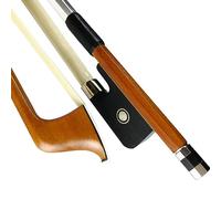 WinsterBow Brasilwood - Arco de violín de ébano para violonchelo, tamaño completo, rana de ébano con crin de caballo natural (arco de violonchelo 4/4)