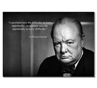 Winston #10 - Póster A3 sin marco de Churchill British Statesman con imagen de motivación