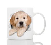 Winston & Bear Taza de Cachorro Golden Retriever - Taza Golden Retriever de Cerámica para Café - Divertida y Bonita Taza de Café para Amantes de los Perros
