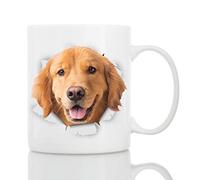 Winston & Bear Taza de Perro Golden Retriever - Taza Golden Retriever de Cerámica para Café - Divertida y Bonita Taza de Café para Amantes de los Perros