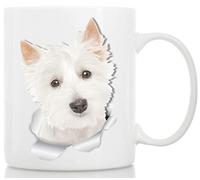 Winston & Bear Taza de Westie Tierno - Taza Perro West Highland Terrier de Cerámica para Cafe - Divertida y Bonita Taza de Café para Amantes de los Perros