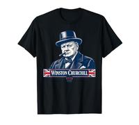 Winston Churchill Historia británica Camiseta gráfica económica