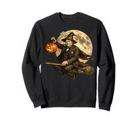 Winston Churchill Jack O Lantern Pumpkin Moon Escoba Sudadera