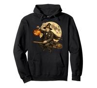 Winston Churchill Jack O Lantern Pumpkin Moon Escoba Sudadera con Capucha