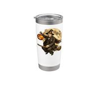 Winston Churchill Jack O Lantern Pumpkin Moon Escoba Vaso térmico de acero inoxidable de doble pared