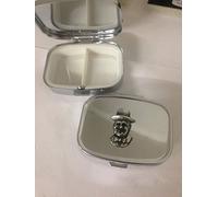 Winston Churchill R100 - Pastillero de metal rectangular de plata de viaje