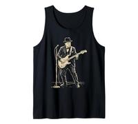Winston Churchill Tocando Guitarra Eléctrica Rock History 2 Camiseta sin Mangas
