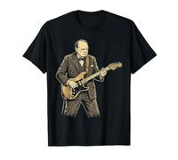 Winston Churchill Tocando Guitarra Eléctrica Rock History 3 Camiseta