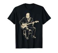 Winston Churchill Tocando Guitarra Eléctrica Rock History 4 Camiseta