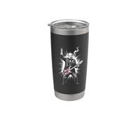 Winston Churchill Tocando Guitarra Rocker Humor Vintage Vaso térmico de acero inoxidable de doble pared