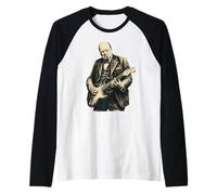 Winston Churchill Tocando la Guitarra Rocker Cool Retro Vintage Camiseta Manga Raglan