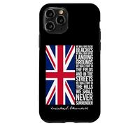 Winston Churchill We Shall Never Surrender - Bandera del Reino Unido Carcasa para iPhone 11 Pro