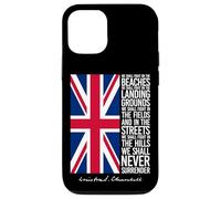 Winston Churchill We Shall Never Surrender - Bandera del Reino Unido Carcasa para iPhone 12/12 Pro
