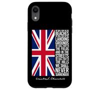 Winston Churchill We Shall Never Surrender - Bandera del Reino Unido Carcasa para iPhone XR