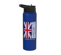 Winston Churchill We Shall Never Surrender - Bandera del Reino Unido Stainless Steel Insulated Water Bottle