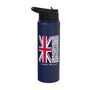 Winston Churchill We Shall Never Surrender - Bandera del Reino Unido Stainless Steel Insulated Water Bottle