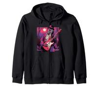 Winston Churchill Zombie Tocando Guitarra Británica Inglaterra Goth Sudadera con Capucha