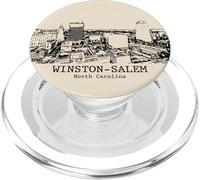 Winston-Salem Carolina del Norte Vintage Horizonte Dibujo PopSockets PopGrip para MagSafe