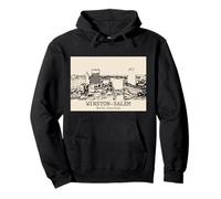 Winston-Salem Carolina del Norte Vintage Horizonte Dibujo Sudadera con Capucha