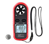 Wintact Anemómetro Medidor de Velocidad del Viento de Mano, Anemómetro Digital de Temperatura del Aire, HVAC Velómetro, Medidor de Velocidad del Viento, Termómetro