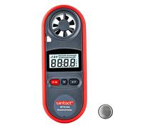 Wintact Anemómetro Medidor de velocidad del viento de mano digital, termómetro HVAC velómetro