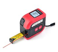 WINTAPE Cinta métrica láser 2 en 1 con pantalla LCD grande, medidor láser digital en escalas de hasta 131 ft/40 m con cálculos, cinta métrica de 16 pies / 5 m