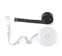 WINTAPE Juego de 2 cintas métricas para cuerpo, cinta métrica suave para costura corporal, tela de sastrería, cinta métrica retráctil de doble cara de 1,5 m, color rosa (blanco y negro)